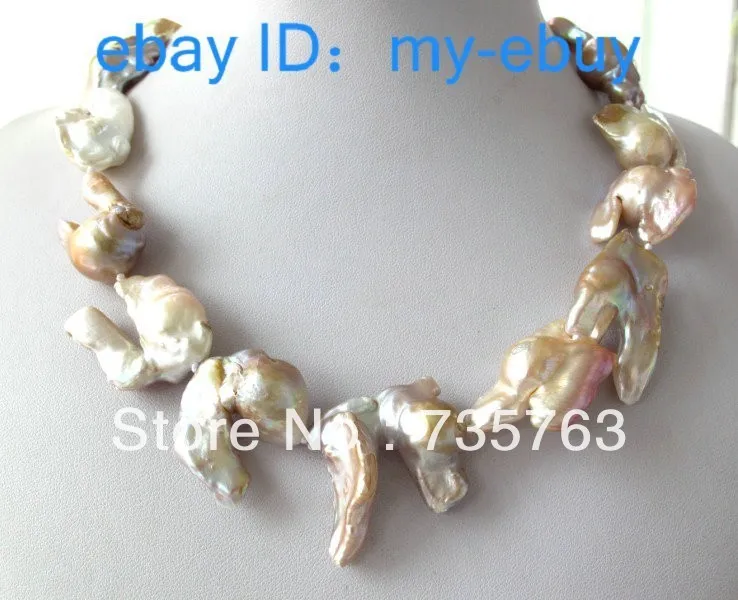 HOT 00153 Natural Purple Pink Rainbow Unusual Keshi Keishi Baroque Pearl Necklace
HOT 00153 Natural Purple Pink Rainbow Unusual Keshi Keishi Baroque Pearl Necklace