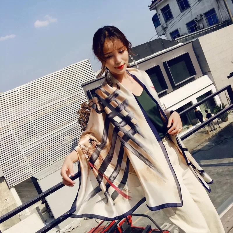 2019 luxury brand summer women beach scarf soft silk scarves female shawls Foulard cover-ups wraps bandanna ladies free shipping
2019 luxury brand summer women beach scarf soft silk scarves female shawls Foulard cover-ups wraps bandanna ladies free shipping
