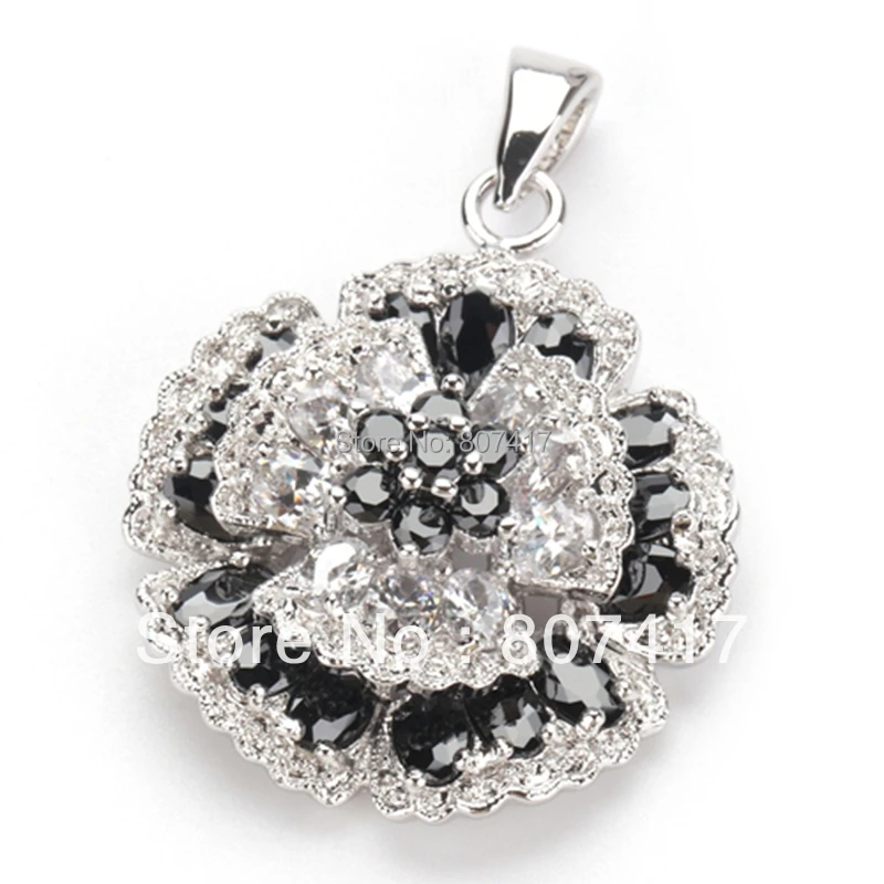SHUNXUNZE christmas pendant women Jewelry & Accessories Flower gifts alliance Black and White Cubic Zirconia Silver Plated R919
SHUNXUNZE christmas pendant women Jewelry & Accessories Flower gifts alliance Black and White Cubic Zirconia Silver Plated R919
