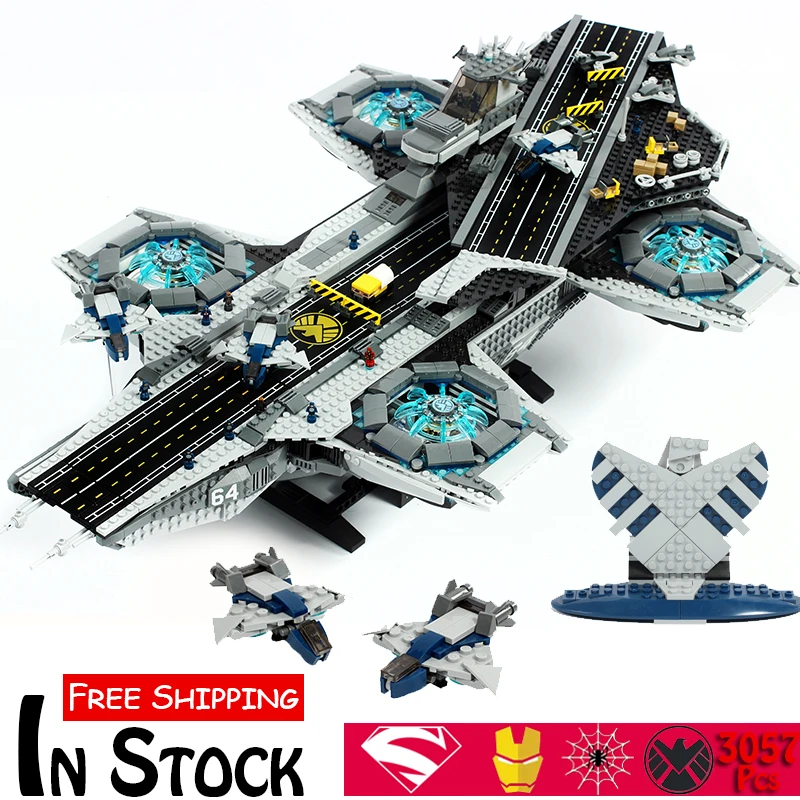 

Marvel Legoing Super Heroes Avengers Figures The Shield Helicarrier 3057Pcs Legoings Marvel Infinity War Figure Blocks Kids Toys