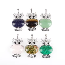CCHGM Natural Stone Cute Owl Animal Pendants for Necklaces White Crystal Pink Quartz Tiger eye Beads Reiki jewelry Female Gift 
CCHGM Natural Stone Cute Owl Animal Pendants for Necklaces White Crystal Pink Quartz Tiger eye Beads Reiki jewelry Female Gift