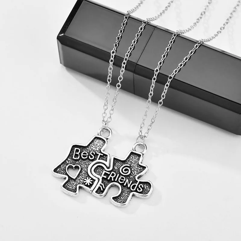 2 pcs Charm Best Friends Geometric Pendant Necklaces for Women Girls Couples BFF Friendship Silver Color Necklaces
2 pcs Charm Best Friends Geometric Pendant Necklaces for Women Girls Couples BFF Friendship Silver Color Necklaces