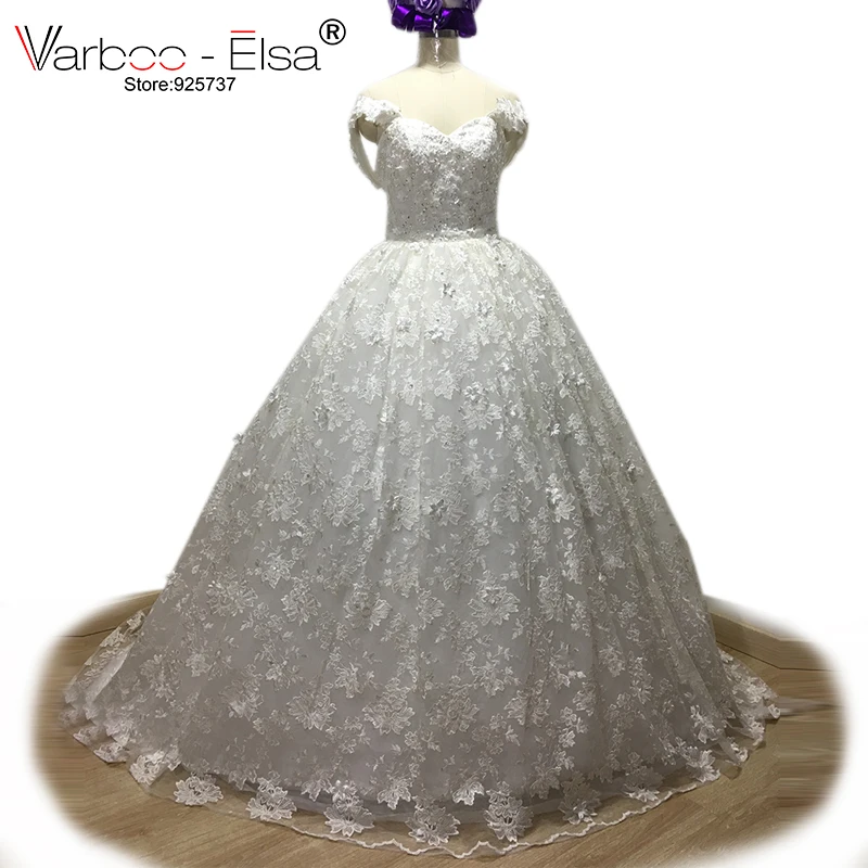 VARBOO_ELSA Sexy Backless Off Shoulder Wedding Dress White Lace Wedding Dress 3D Appliques Beaded Wedding Dress robe de mariee
VARBOO_ELSA Sexy Backless Off Shoulder Wedding Dress White Lace Wedding Dress 3D Appliques Beaded Wedding Dress robe de mariee