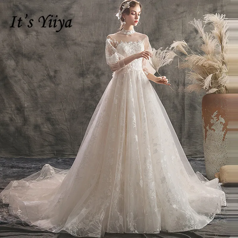 It's YiiYa Wedding Dress 2019 Lantern Sleeve Backless Wedding Gowns Plus Size White Lace vestido de noiva Free Shipping G078
It's YiiYa Wedding Dress 2019 Lantern Sleeve Backless Wedding Gowns Plus Size White Lace vestido de noiva Free Shipping G078