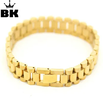 24K Gold Color Hiphop Watchband President Strap Crown Adjustable Bracelet Stainless Steel Large Solid Heavy Bracelet Bangle
24K Gold Color Hiphop Watchband President Strap Crown Adjustable Bracelet Stainless Steel Large Solid Heavy Bracelet Bangle
