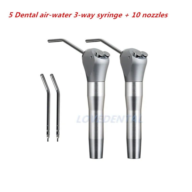 wholesale 5PCS New 3-Way Triple Syringe Handpiece Dental Dentist Air Water + 10 Nozzles Tips
wholesale 5PCS New 3-Way Triple Syringe Handpiece Dental Dentist Air Water + 10 Nozzles Tips