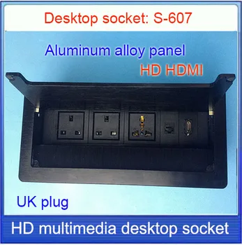 UK plug Tabletop socket /hidden/ HDMI Network RJ45 Information outlet /Office conference room High-grade desktop socket S-607
UK plug Tabletop socket /hidden/ HDMI Network RJ45 Information outlet /Office conference room High-grade desktop socket S-607