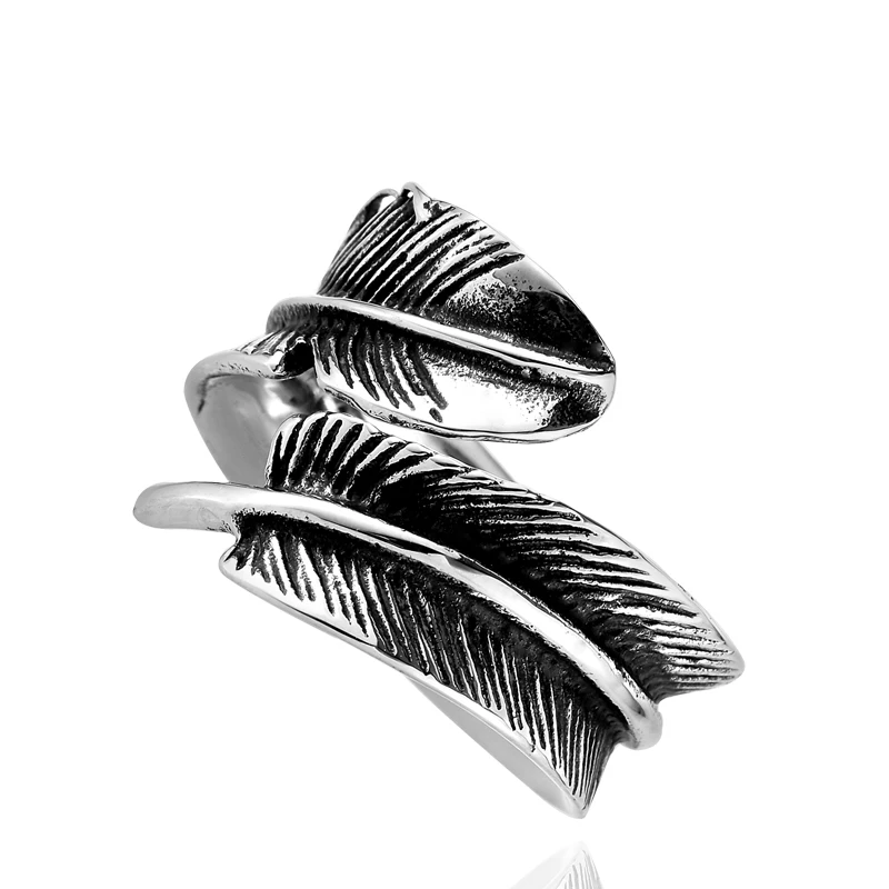 new style Adjustable Feather Ring women men Stainless Steel VIntage smart Jewelry
new style Adjustable Feather Ring women men Stainless Steel VIntage smart Jewelry