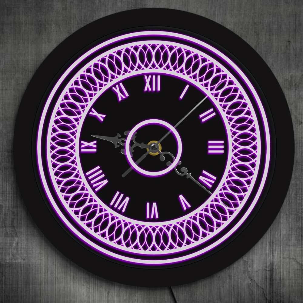 3D Pattern Led Lighting Wall Clock with Multi Color Changes Vintage Black Round Silent Wall Clock Mandala Circle Design Horloge
3D Pattern Led Lighting Wall Clock with Multi Color Changes Vintage Black Round Silent Wall Clock Mandala Circle Design Horloge