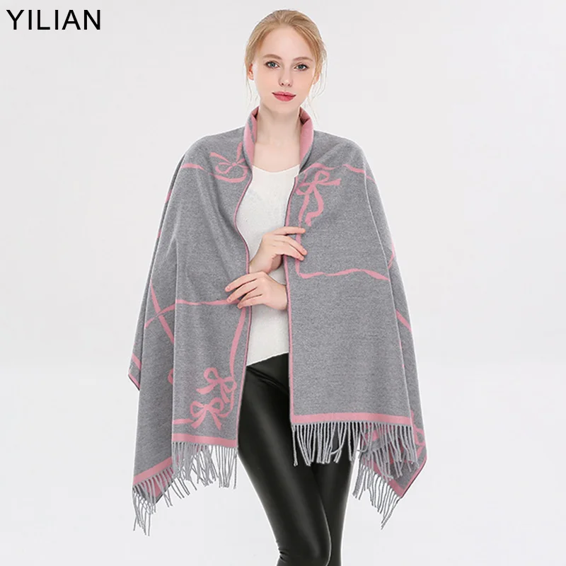 Фото YILIANBrand новый знаменитый дизайн шарф женский элегантный длинный с бабочкой по