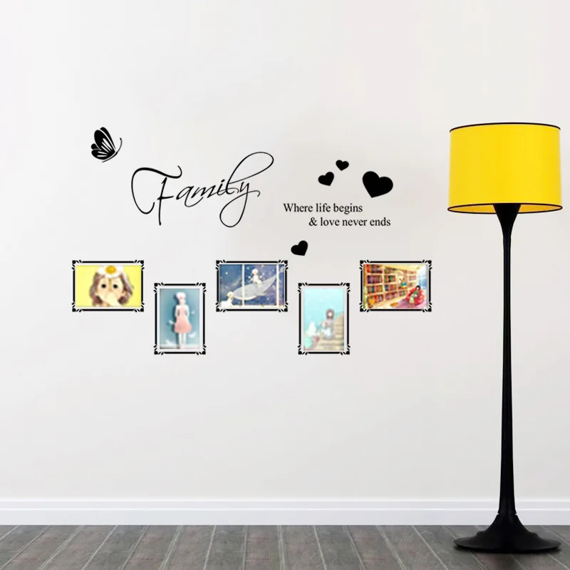 DIY Wall Sticker English Photo Frame Vinyl Wall Decals Removable Stickers Mural for Living Room Bedroom Home Decor
DIY Wall Sticker English Photo Frame Vinyl Wall Decals Removable Stickers Mural for Living Room Bedroom Home Decor