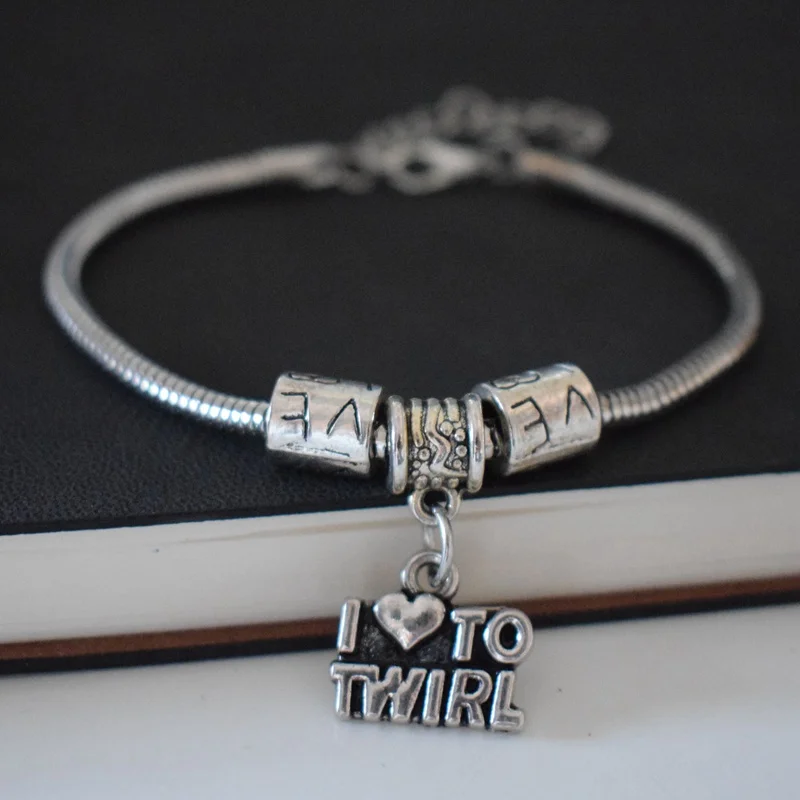 Vintage I Love Twirl Letters Pendant bracelets Christmas Gift for Frineds | Украшения и аксессуары