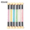 ROSALIND Nail Art Manicure acrylic Brush Tool Set Material Double Head Glitter Powder Gel Nail Design Polish Gradient Brush
