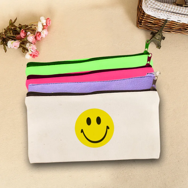 Creative Students Pen Storage Bag Custom Office Smiling Face Cartoon Pen Bag Zipper Pen Bag Canvas stationery bag
Creative Students Pen Storage Bag Custom Office Smiling Face Cartoon Pen Bag Zipper Pen Bag Canvas stationery bag