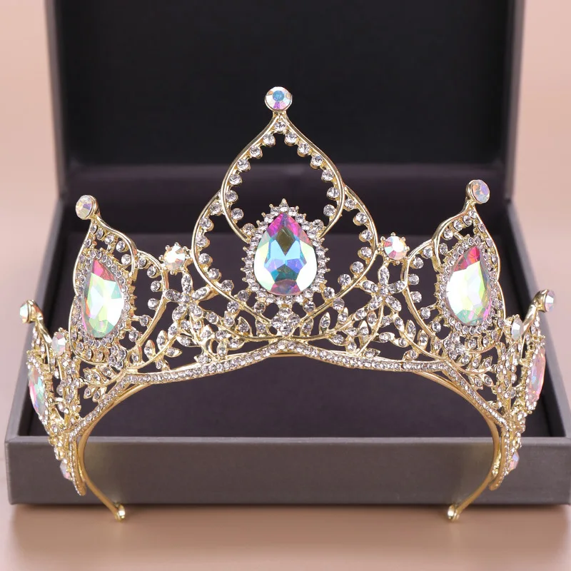DIEZI Baroque Luxury Bridal AB Crystal Crowns Tiara Bride Gold Headband Wedding Diadem Queen Crown Princess Hair Accessories
DIEZI Baroque Luxury Bridal AB Crystal Crowns Tiara Bride Gold Headband Wedding Diadem Queen Crown Princess Hair Accessories