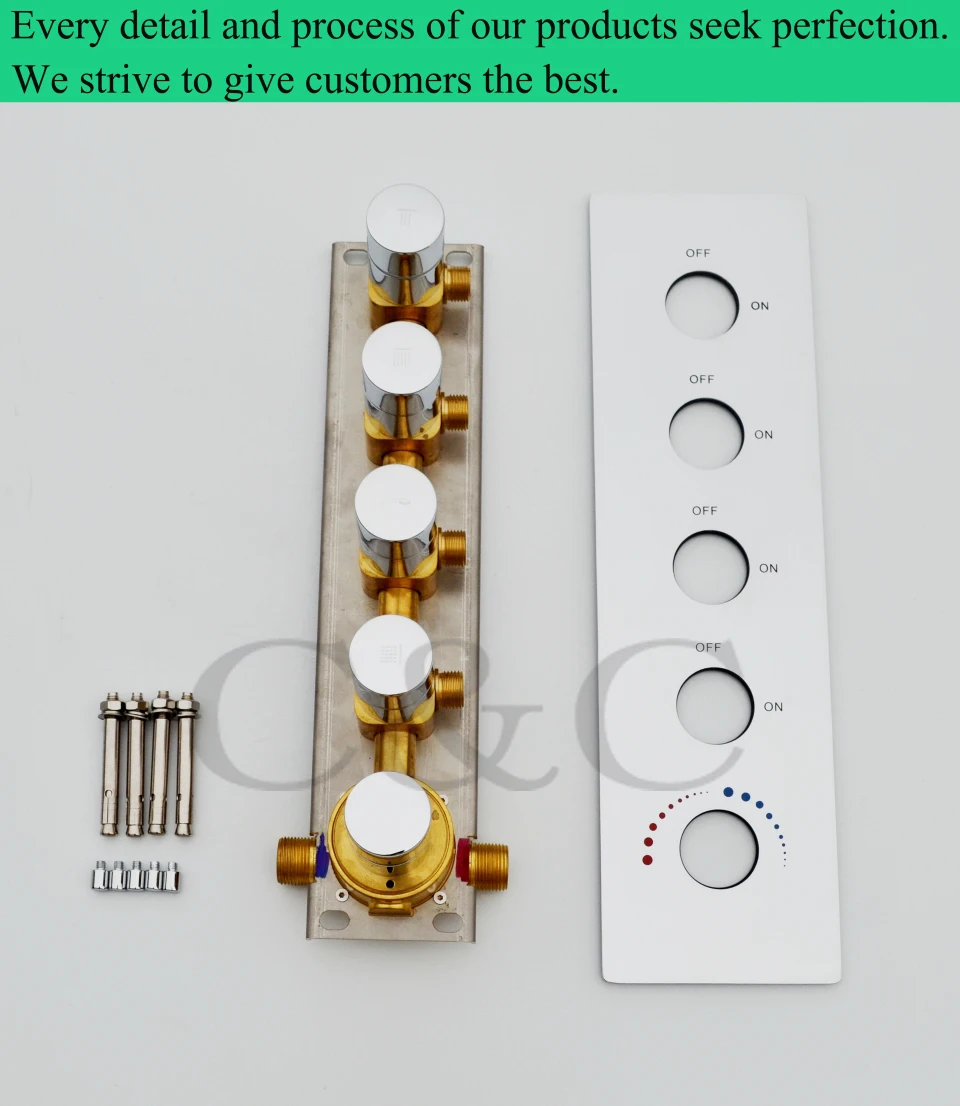 Wall Mounted Bath Bathroom Valve With Four Water outlets Large Water Flow I-008V-Q
Wall Mounted Bath Bathroom Valve With Four Water outlets Large Water Flow I-008V-Q