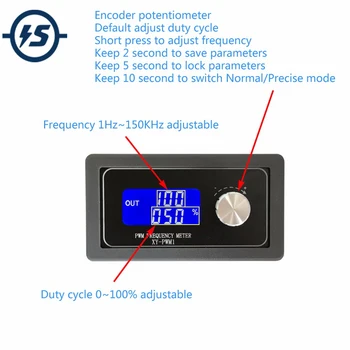PWM Pulse Frequency Signal Generator 1-Channel 1Hz-150KHz 3.3V-30V Duty Cycle Adjustable Module LCD Display Hand knob
PWM Pulse Frequency Signal Generator 1-Channel 1Hz-150KHz 3.3V-30V Duty Cycle Adjustable Module LCD Display Hand knob