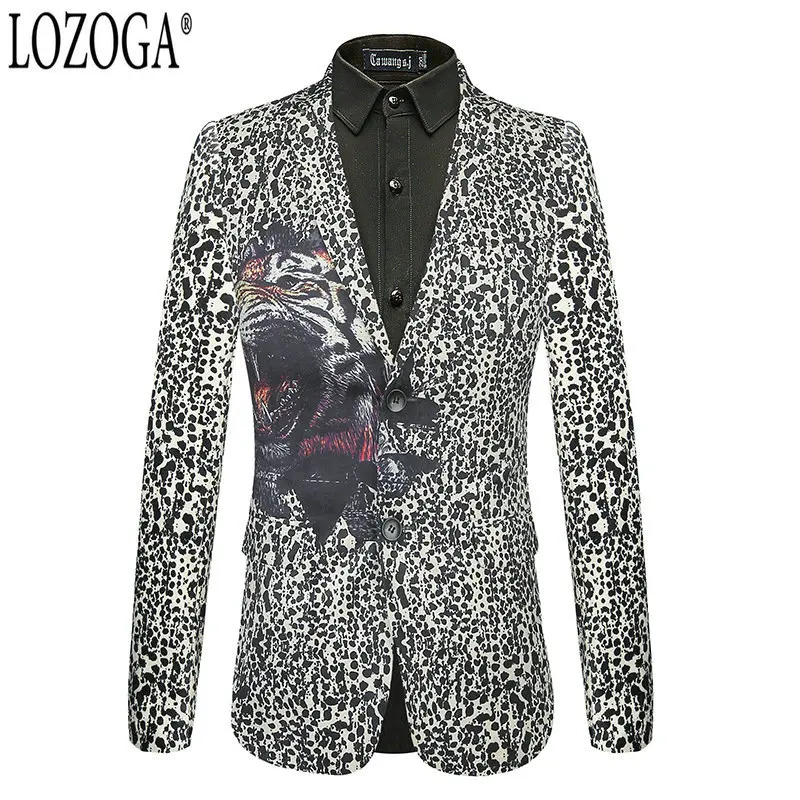Lozoga New Blazer For Men Jacket Leopard 3D Printing Luxury Velvet Fashion Design Party Wedding Stage Performance Singer Clothes
Lozoga New Blazer For Men Jacket Leopard 3D Printing Luxury Velvet Fashion Design Party Wedding Stage Performance Singer Clothes