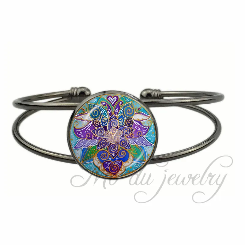Rainbow Goddess Mandala Open Cuff Bangles Spiritual Mandala Bracelets Goddess Chakra Pagan Wiccan Shamanic Bangles Jewelry
Rainbow Goddess Mandala Open Cuff Bangles Spiritual Mandala Bracelets Goddess Chakra Pagan Wiccan Shamanic Bangles Jewelry