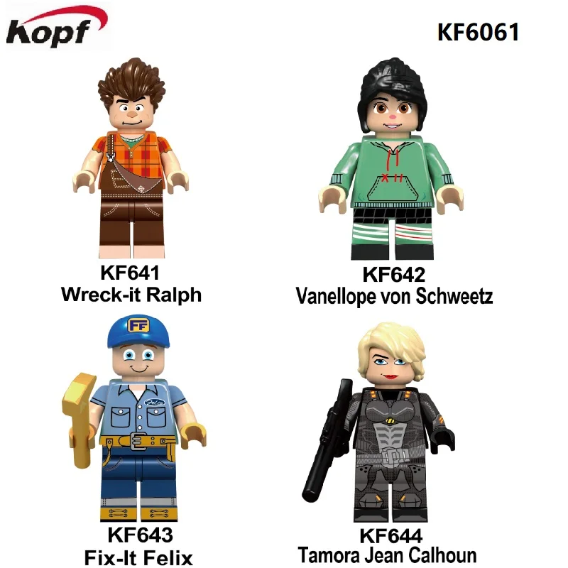 Building Blocks Cartoon Movie Ralph Breaks the Internet Wreck-It Ralph Vanellope Von Schweetz Fiz-It Felix Calhoun Figure KF6061
Building Blocks Cartoon Movie Ralph Breaks the Internet Wreck-It Ralph Vanellope Von Schweetz Fiz-It Felix Calhoun Figure KF6061