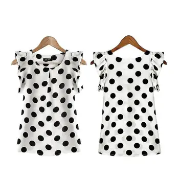 Fashion New Women's Casual Chiffon Clothes Blouse Short Sleeve Summer Tops chiffon wave Black point Tops
Fashion New Women's Casual Chiffon Clothes Blouse Short Sleeve Summer Tops chiffon wave Black point Tops