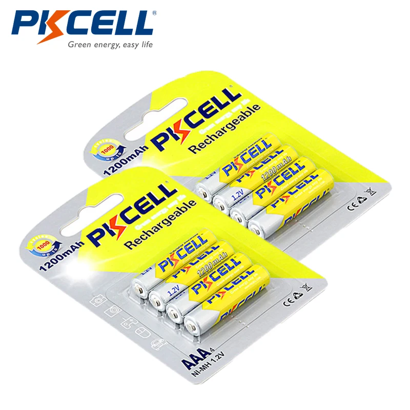 8pcs/lot PKCELL NI-MH AAA Batteries 1200mAh 1.2V aaa NIMH Rechargeable Battery Fast Shipping
8pcs/lot PKCELL NI-MH AAA Batteries 1200mAh 1.2V aaa NIMH Rechargeable Battery Fast Shipping