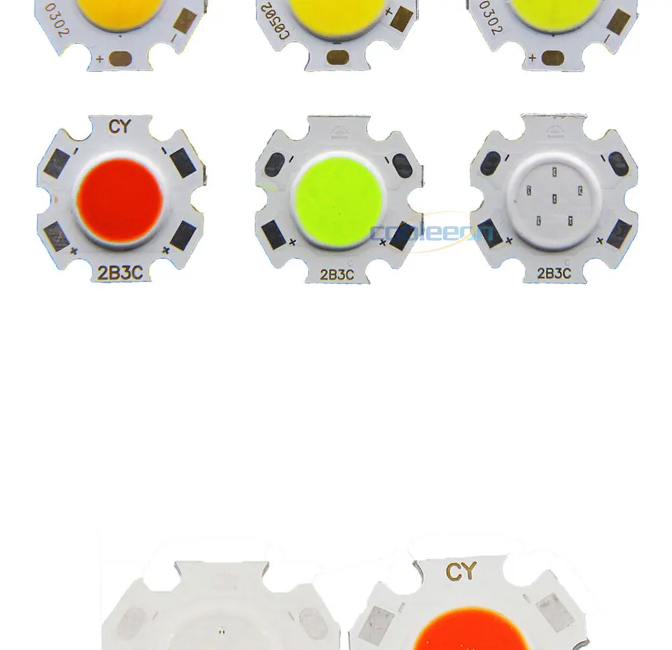 20pcs Red Blue Green White 3W 5W 7W 20mm Round COB LED Chip On Board Lighting Source For Spotlight Downlight DC LED Bulb for DIY (2)
