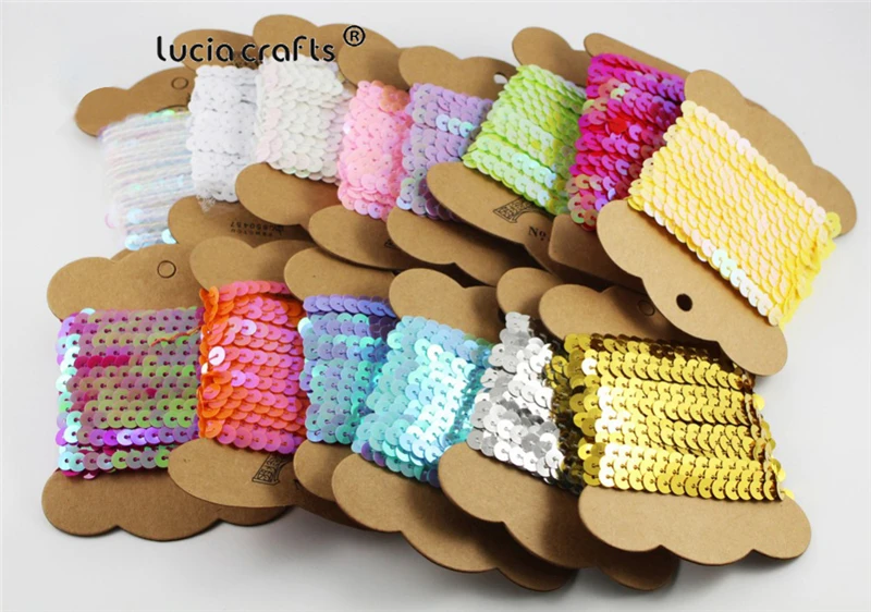 6mm Multi colors option plastic sequin ribbon home Decoration (with card) Packaging cardboard is random 10y/lot V0801
6mm Multi colors option plastic sequin ribbon home Decoration (with card) Packaging cardboard is random 10y/lot V0801