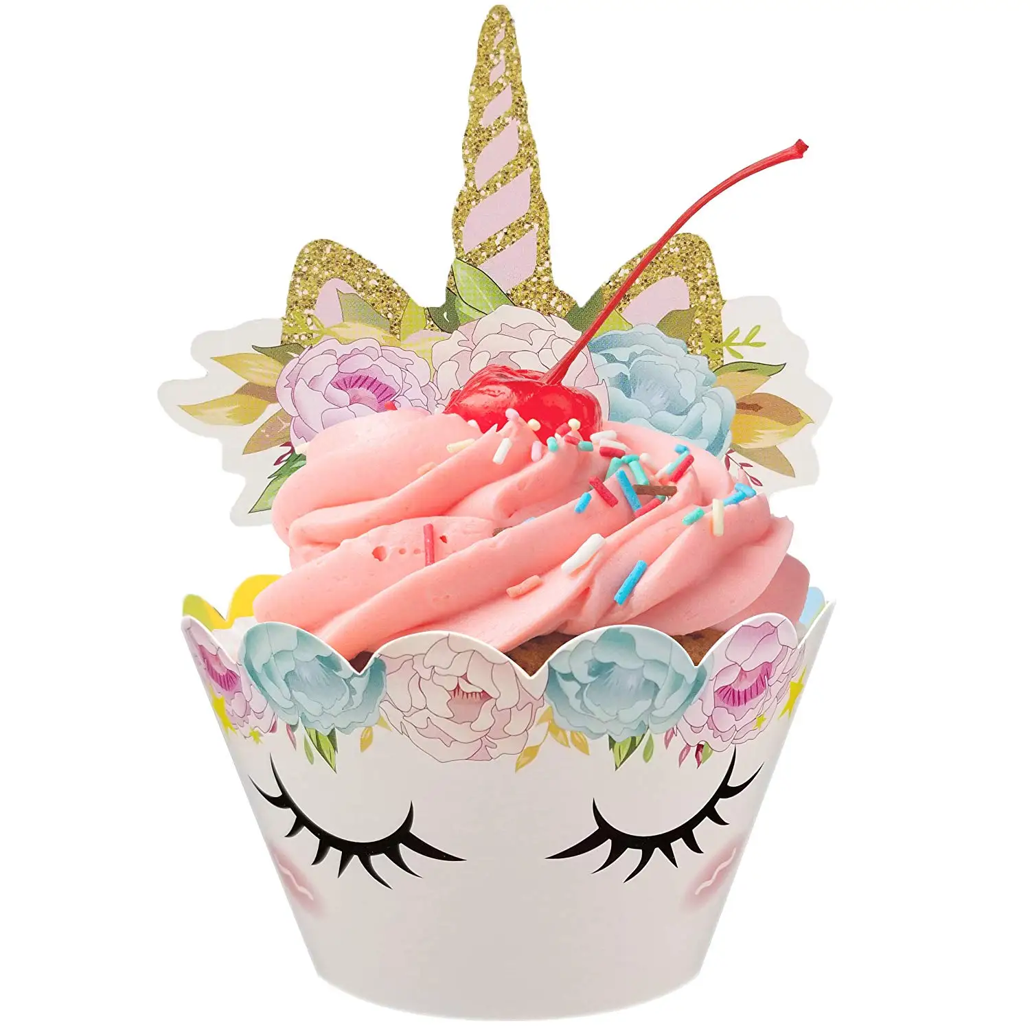 METABLE 24PACK Unicorn Cupcake Toppers Wrappers Happy Birthday Party Cake Decoration
METABLE 24PACK Unicorn Cupcake Toppers Wrappers Happy Birthday Party Cake Decoration