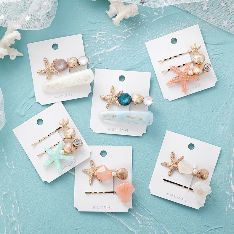 Hot Sale Shell Starfish Crystal Hair Clip Women Hairpins Fashion Fresh Star Rhinestone Acrylic Headwear Barrette Hairband
Hot Sale Shell Starfish Crystal Hair Clip Women Hairpins Fashion Fresh Star Rhinestone Acrylic Headwear Barrette Hairband