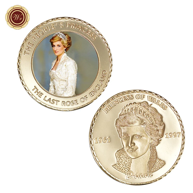 WR 10pcs Princess of Wales Diana Gold Plated Coin Collectible Original UK Metal Coins Worth Collection Business Souvenir Gifts
WR 10pcs Princess of Wales Diana Gold Plated Coin Collectible Original UK Metal Coins Worth Collection Business Souvenir Gifts