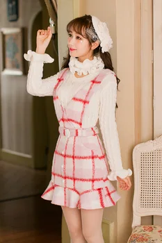 Princess sweet lolita dress Candy rain fall style Japanese sweet style plaid female hair fishtail dress C16CD6178
Princess sweet lolita dress Candy rain fall style Japanese sweet style plaid female hair fishtail dress C16CD6178