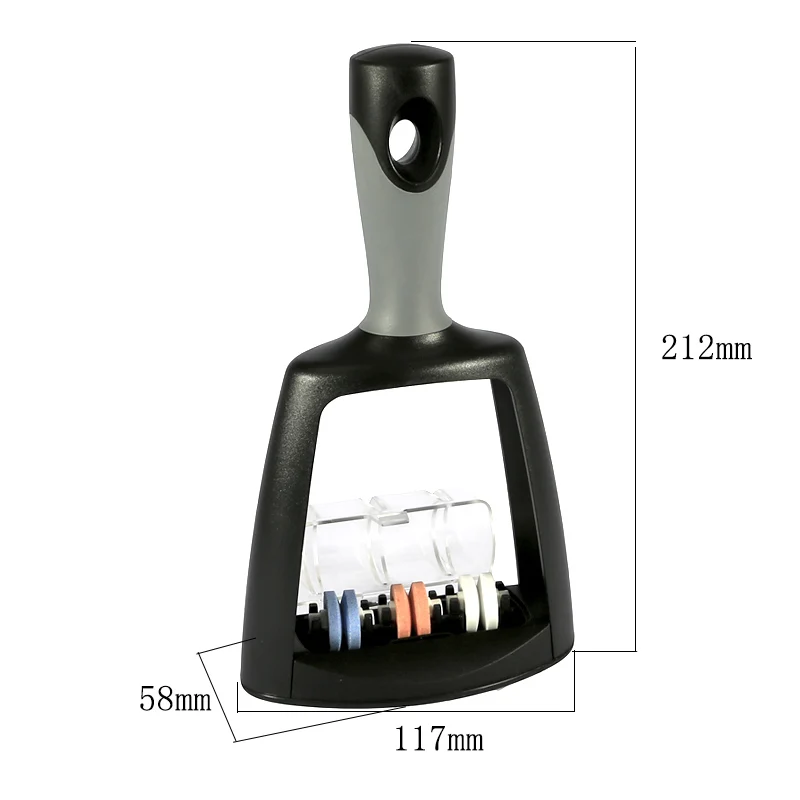 RISAMSHA Three-stage White Fused Alumina Knife Sharpener Knife Grinder Sharpening Stone Black Handle Sharpener
RISAMSHA Three-stage White Fused Alumina Knife Sharpener Knife Grinder Sharpening Stone Black Handle Sharpener
