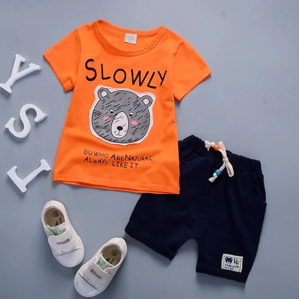 Summer Baby Boy Clothing Sets Cartoon Bear T-Shirt Top+Pants 2pcs Sport Suit Kids Toddler Boy Clothes Cotton Children's Set
Summer Baby Boy Clothing Sets Cartoon Bear T-Shirt Top+Pants 2pcs Sport Suit Kids Toddler Boy Clothes Cotton Children's Set