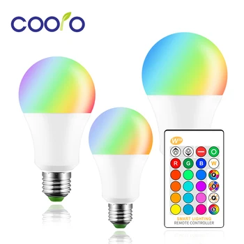 110V 220V E27 RGB LED Bulb Light 5W 10W 15W RGB Spotlight Changeable Colorful RGBW LED Lamp With IR Remote Control + Memory Mode
110V 220V E27 RGB LED Bulb Light 5W 10W 15W RGB Spotlight Changeable Colorful RGBW LED Lamp With IR Remote Control + Memory Mode