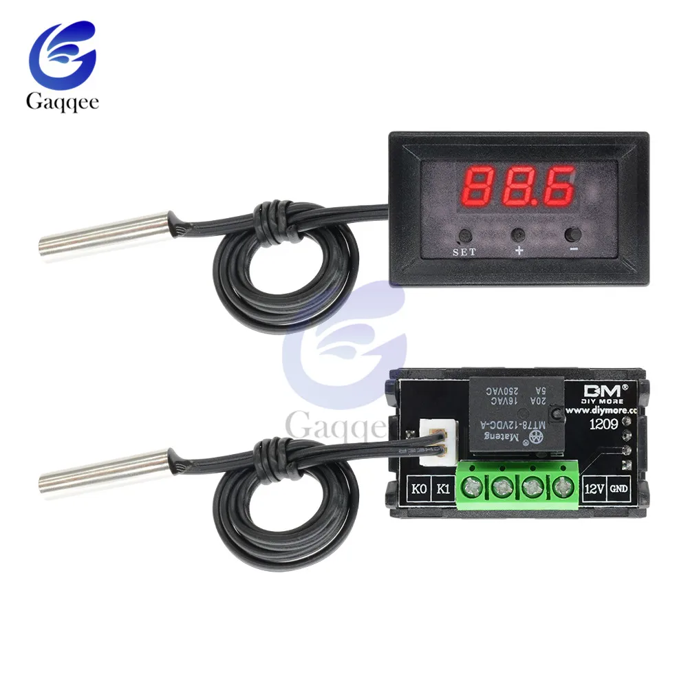 W1209 Mini LED Digital Temperature Controller Thermostat Thermometer NTC Temperature Sensor Probe with Case Indoor Outdoor Car
W1209 Mini LED Digital Temperature Controller Thermostat Thermometer NTC Temperature Sensor Probe with Case Indoor Outdoor Car
