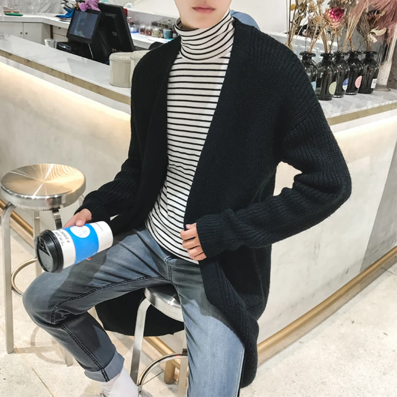 Fashion Casual Men's Sweater Spring And Autumn New M-3XL Long Section Loose Top Cardigan Tricolor Personality Youth Popular
Fashion Casual Men's Sweater Spring And Autumn New M-3XL Long Section Loose Top Cardigan Tricolor Personality Youth Popular