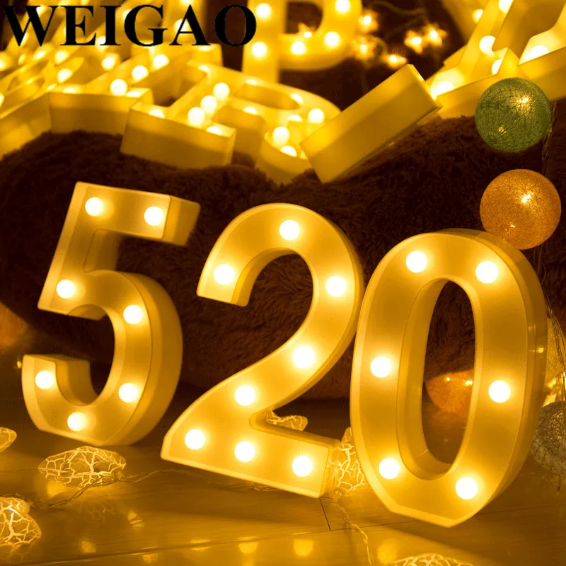 WEIGAO 1Pcs 0-9 Number LED Lights Digit Night Lamp For Birthday Party Decoration Kids Adult Wedding Decoration Glow Party Decor
WEIGAO 1Pcs 0-9 Number LED Lights Digit Night Lamp For Birthday Party Decoration Kids Adult Wedding Decoration Glow Party Decor