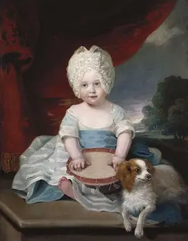 Artist Perfect oil painting hand painted 24x36in on Canvas :Princess Amelia and the cute puppy in 1785 .
Artist Perfect oil painting hand painted 24x36in on Canvas :Princess Amelia and the cute puppy in 1785 .