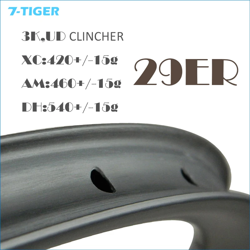 7-TIGER Bike Carbon 29er Tubular Rims For MTB Bike Cycling and Racing MTB 29" Wheel Clincher Wheels rim
7-TIGER Bike Carbon 29er Tubular Rims For MTB Bike Cycling and Racing MTB 29" Wheel Clincher Wheels rim