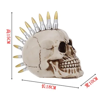 Resin steamed bread Bullet skull Crafts Personality decoration Halloween decoration
Resin steamed bread Bullet skull Crafts Personality decoration Halloween decoration