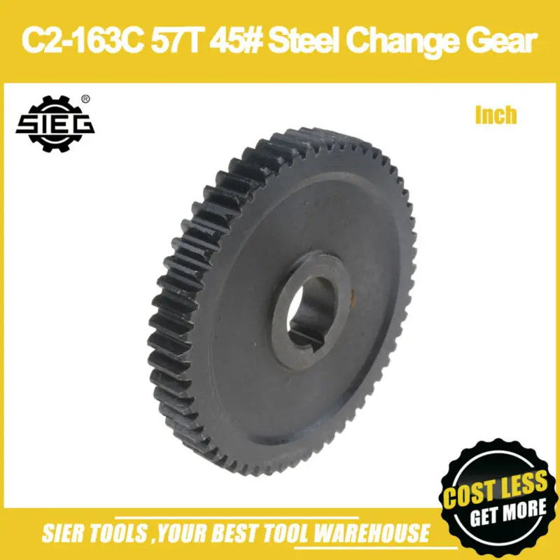 Free Shipping!/C2-163C Inch 57T 45# Steel Change Gear/SIEG C2/C3 M1 Gear/Inch Type | Обустройство дома