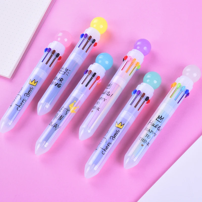 creative multi-colored ballpoint pen push type chunky pen stationery canetas material escolar school office supplies
creative multi-colored ballpoint pen push type chunky pen stationery canetas material escolar school office supplies