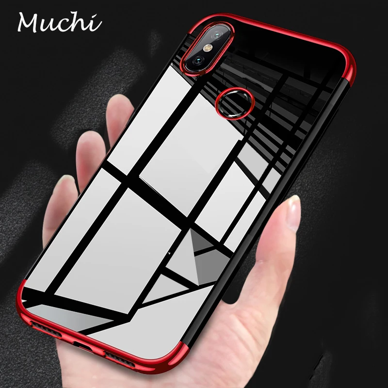 Чехол MUCHI для Xiaomi Mi A2 Lite роскошный мягкий прозрачный чехол с лазерным покрытием
