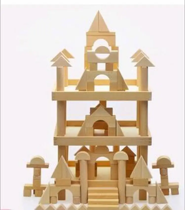 100% Real Wooden Blocks Natural Wood Color Large Building Block Educational For Childen 180pcs/Set
100% Real Wooden Blocks Natural Wood Color Large Building Block Educational For Childen 180pcs/Set