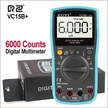 RZ Digital Multimeter 6000 Counts AC/DC Ammeter Voltmeter Ohm Resistance Portable Voltage Meter Capacitance Temperature Tester
RZ Digital Multimeter 6000 Counts AC/DC Ammeter Voltmeter Ohm Resistance Portable Voltage Meter Capacitance Temperature Tester