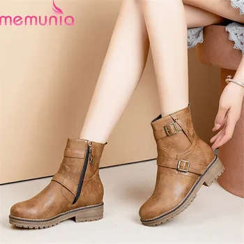 MEMUNIA 2019 new arrival women ankle boots round toe pu buckle zip autumn winter boots comfortable low heels casual shoes woman
MEMUNIA 2019 new arrival women ankle boots round toe pu buckle zip autumn winter boots comfortable low heels casual shoes woman