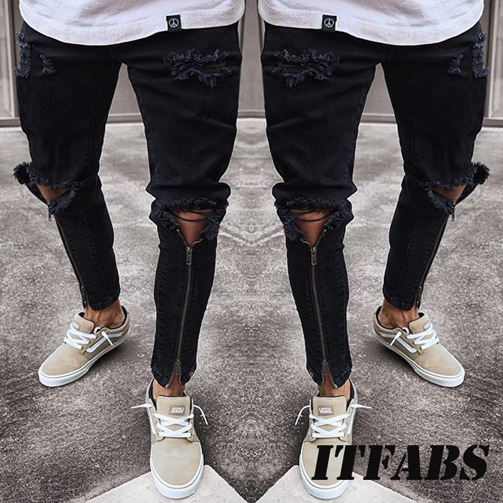 skinny jeans with zippers on the legs