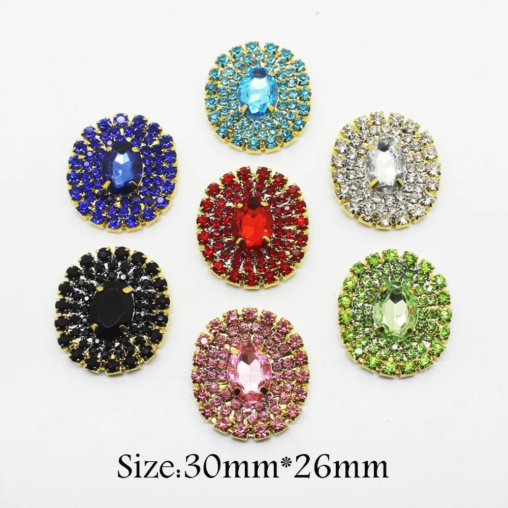 New 10pcs / lot 3 rows of oval 7 colors (can be mixed) Acrylic Crystal button,Wedding floral center DIY intimate Accessories.
New 10pcs / lot 3 rows of oval 7 colors (can be mixed) Acrylic Crystal button,Wedding floral center DIY intimate Accessories.