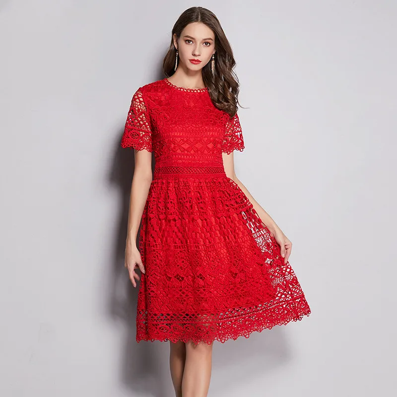 High quality 2019 summer designer new plus size dress for women lace slim elegant casual short sleeve large red dresses 4XL 5XL 
High quality 2019 summer designer new plus size dress for women lace slim elegant casual short sleeve large red dresses 4XL 5XL